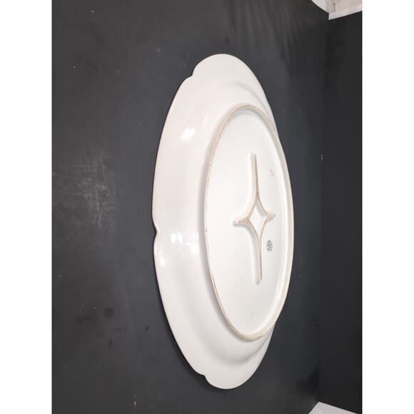 Alice Austria Vintage Platter, Purple Roses Design, 14" Porcelain Dish, Decor - Picture 4 of 10